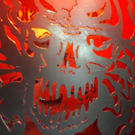 Wunschmotiv 'Laughing Skull, Ausschnitt'